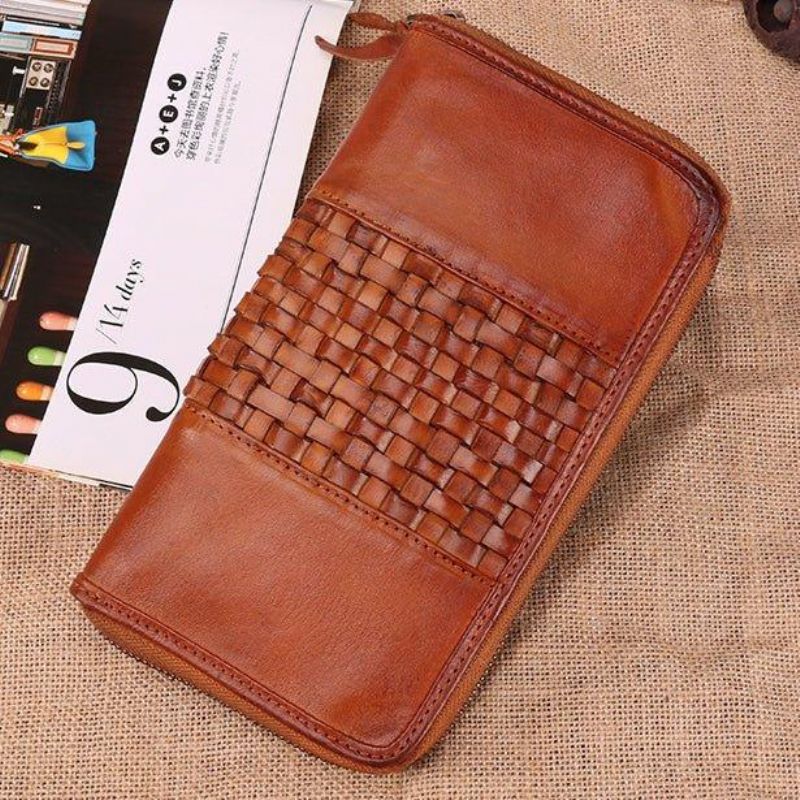 Portefeuille Long Pour Homme Cuir À Tannage Végétal