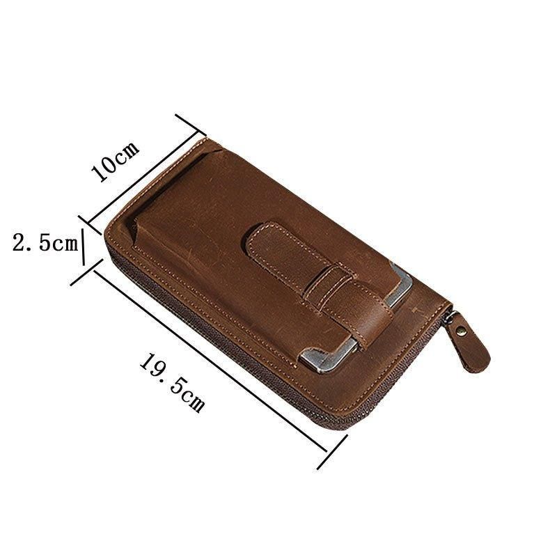 Portefeuille Long Pour Hommes Avec Poche Avant Téléphone