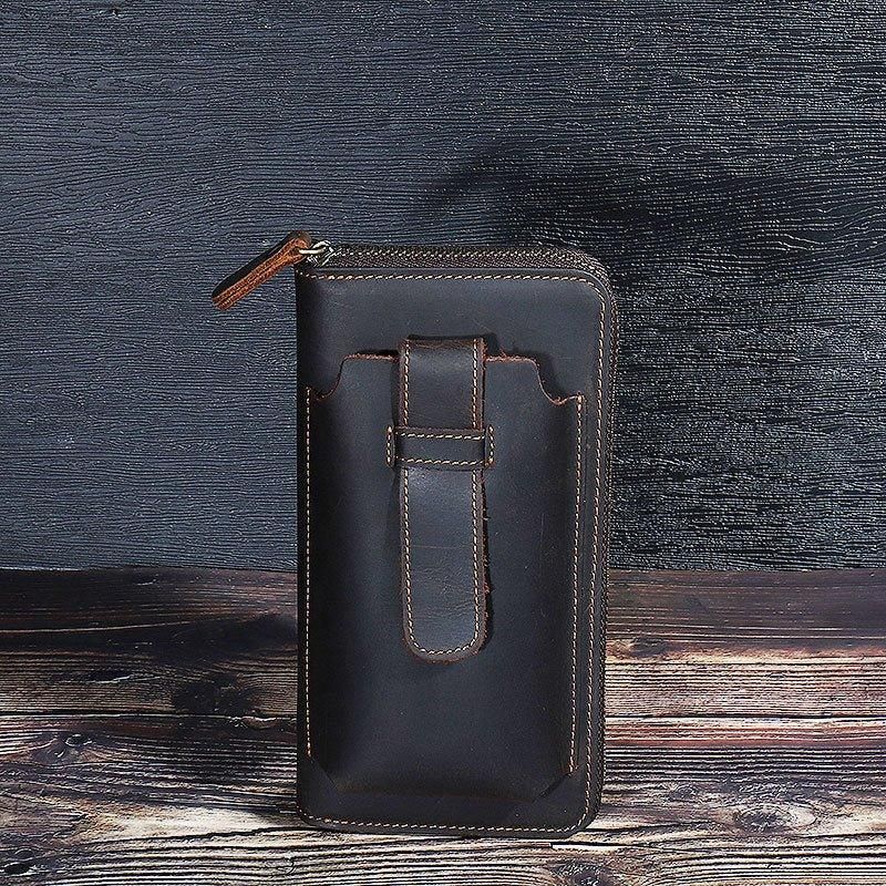 Portefeuille Long Pour Hommes Avec Poche Avant Téléphone