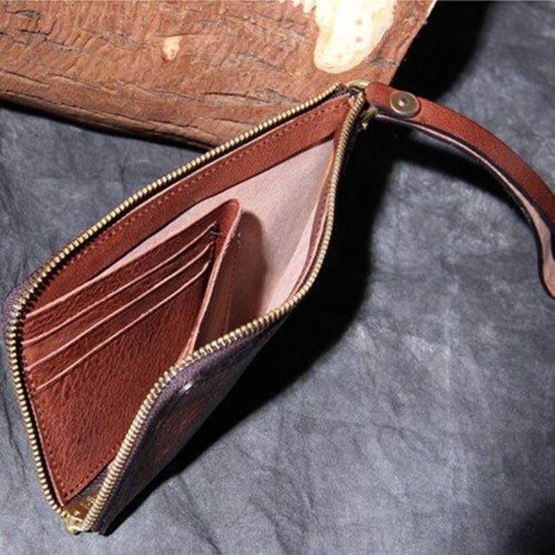 Portefeuilles Pour Hommes Cuir Véritable Rétro