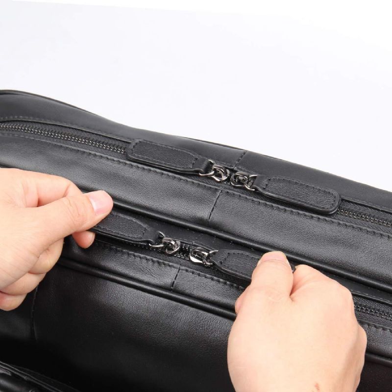 Sac D'affaires Porte-documents Pour Ordinateur Portable Homme Cuir 15.6 Pouces
