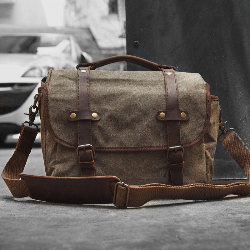 Sac À Bandoulière Pour Appareil Photo Reflex Numérique Toile Imperméable