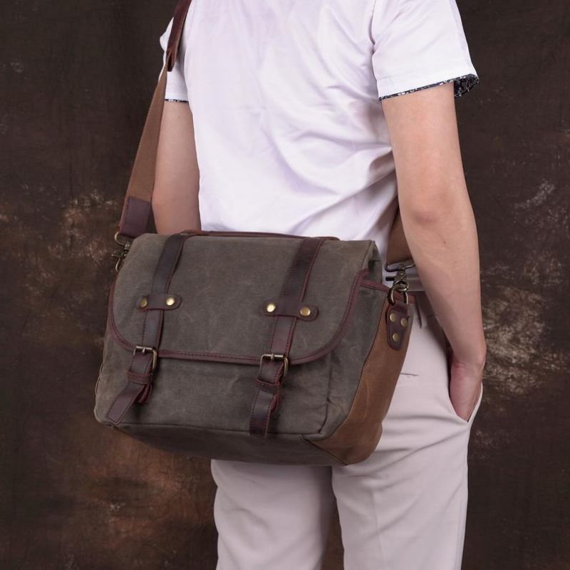 Sac À Bandoulière Pour Appareil Photo Reflex Numérique Toile Imperméable
