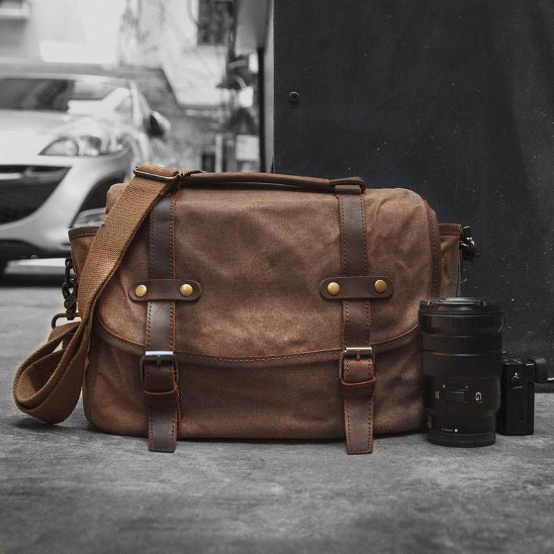 Sac À Bandoulière Pour Appareil Photo Reflex Numérique Toile Imperméable