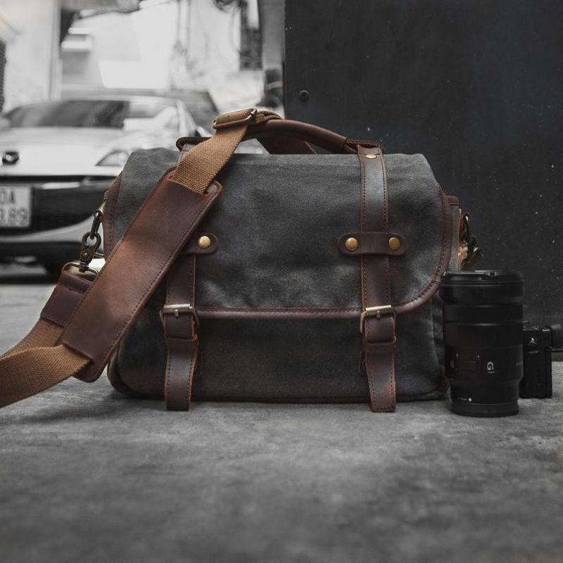 Sac À Bandoulière Pour Appareil Photo Reflex Numérique Toile Imperméable