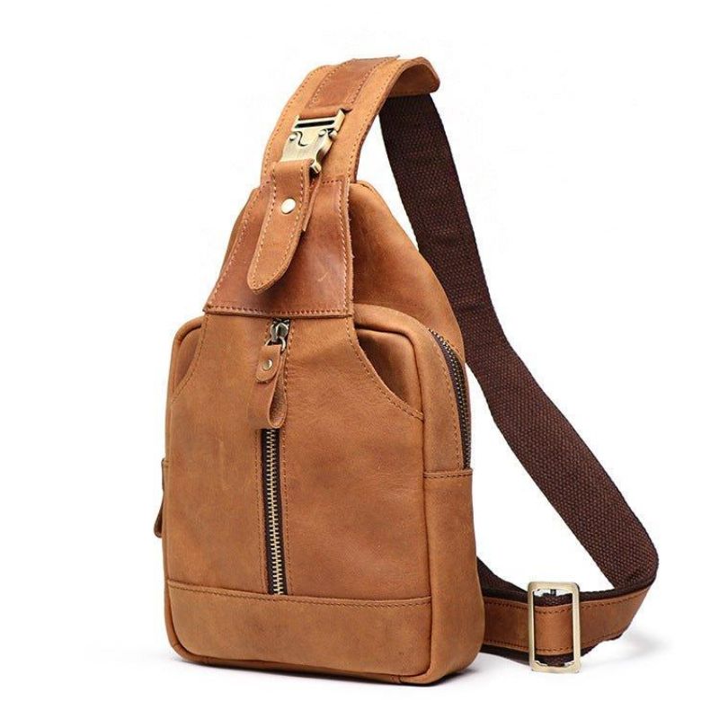 Sac À Bandoulière Cuir Pour Hommes Dos D'épaule Poitrine