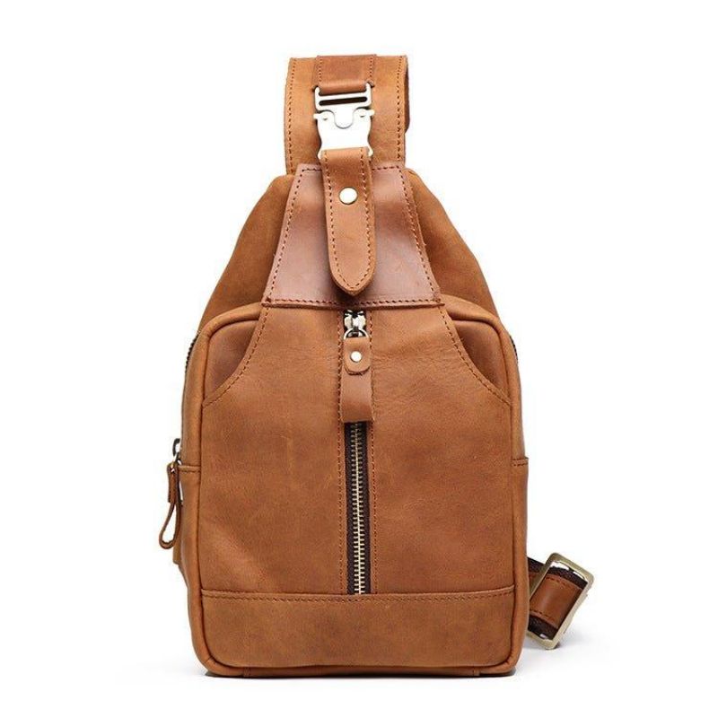 Sac À Bandoulière Cuir Pour Hommes Dos D'épaule Poitrine