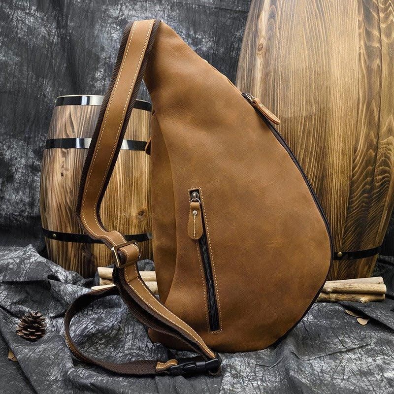 Sac À Bandoulière Cuir Pour Hommes Vintage