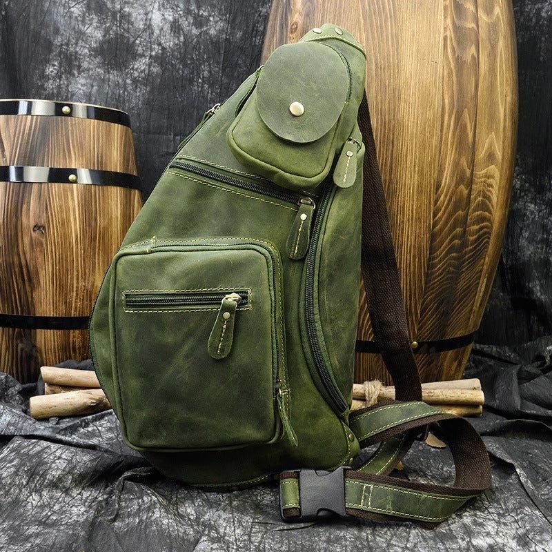 Sac À Bandoulière Cuir Pour Hommes Vintage