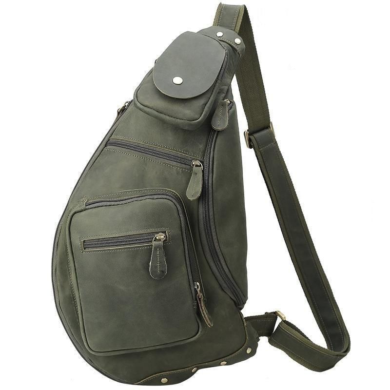 Sac À Bandoulière Cuir Pour Hommes Vintage