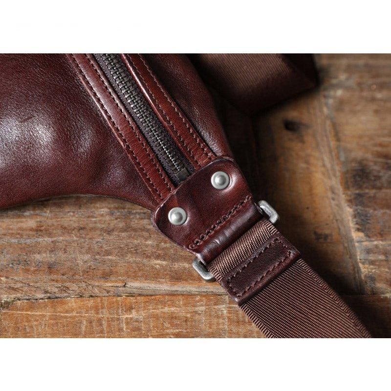 Sac À Bandoulière Cuir Véritable Pour Hommes