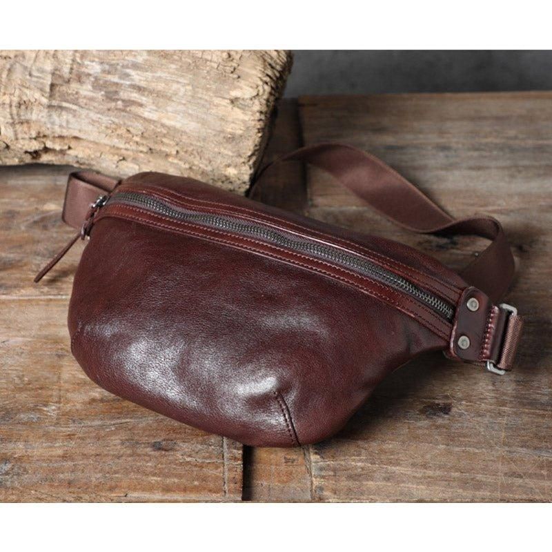 Sac À Bandoulière Cuir Véritable Pour Hommes