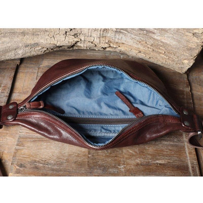 Sac À Bandoulière Cuir Véritable Pour Hommes