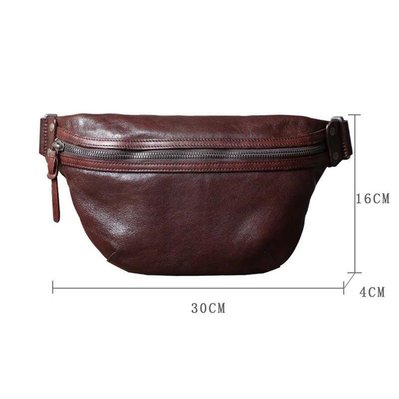 Sac À Bandoulière Cuir Véritable Pour Hommes