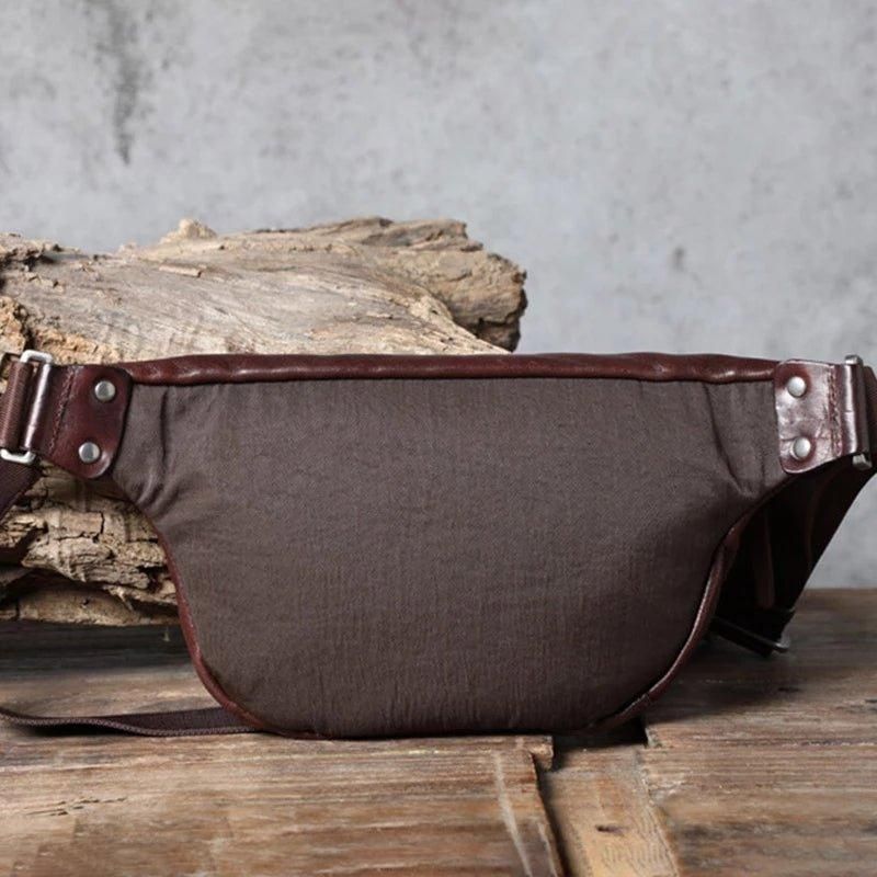 Sac À Bandoulière Cuir Véritable Pour Hommes