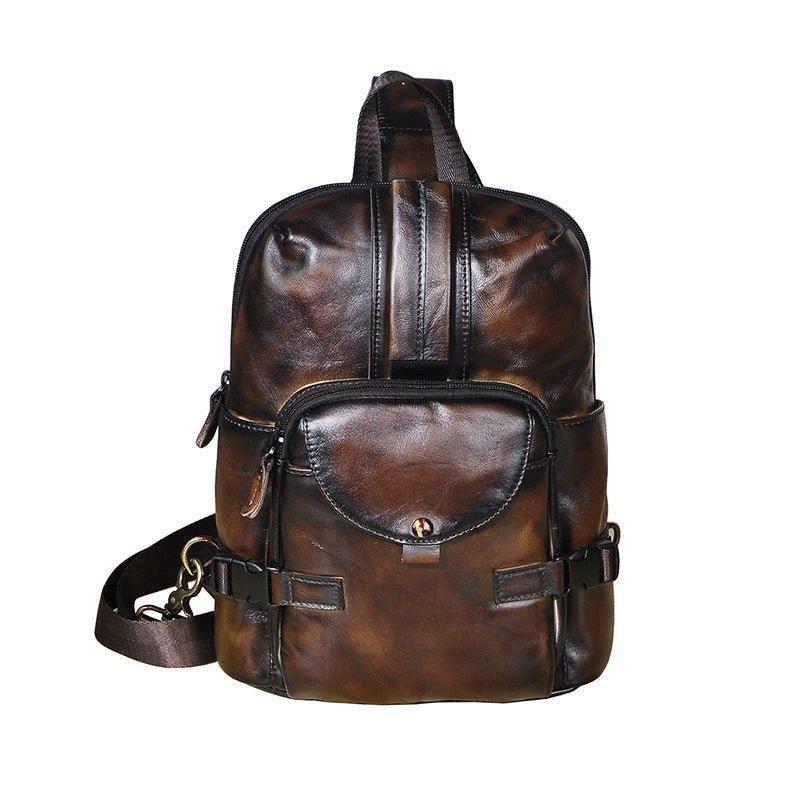 Sac À Bandoulière Cuir Véritable Vintage