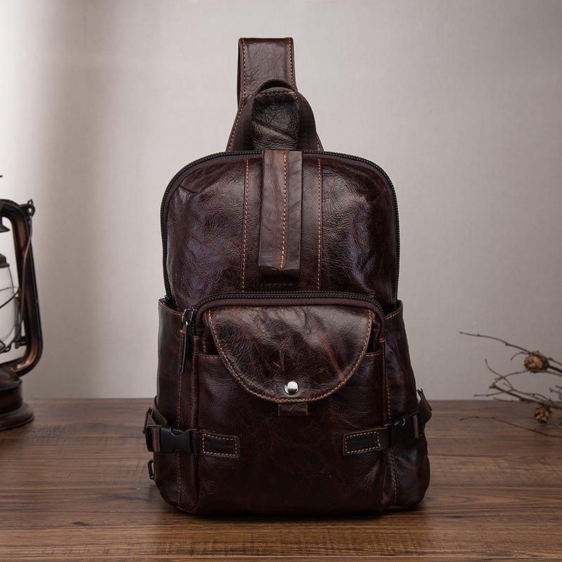 Sac À Bandoulière Cuir Véritable Vintage