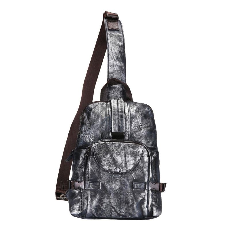 Sac À Bandoulière Cuir Véritable Vintage