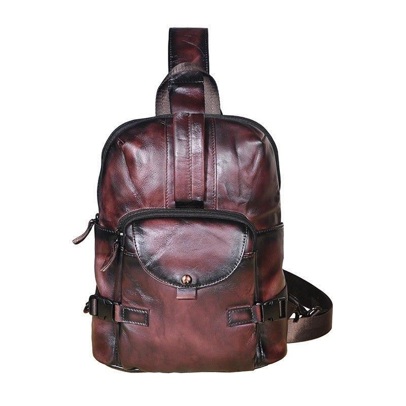Sac À Bandoulière Cuir Véritable Vintage