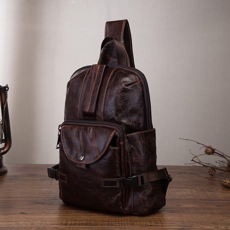 Sac À Bandoulière Cuir Véritable Vintage