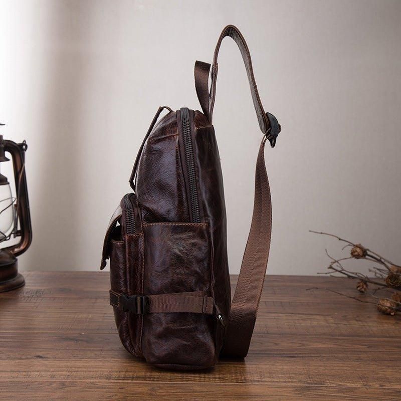 Sac À Bandoulière Cuir Véritable Vintage