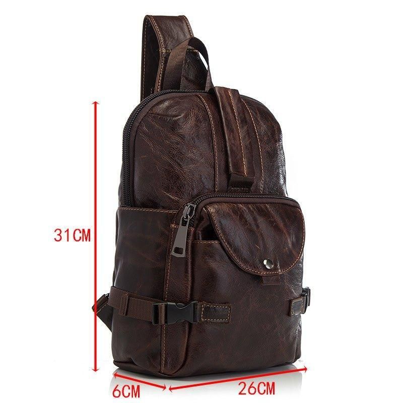 Sac À Bandoulière Cuir Véritable Vintage