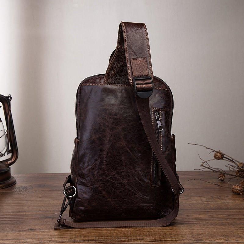 Sac À Bandoulière Cuir Véritable Vintage