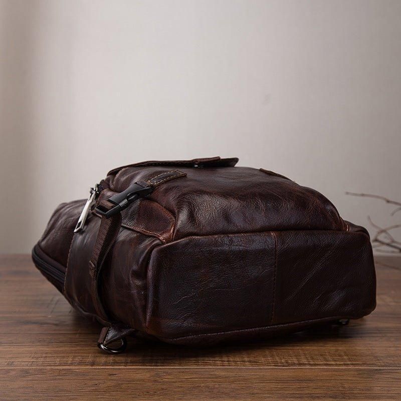 Sac À Bandoulière Cuir Véritable Vintage