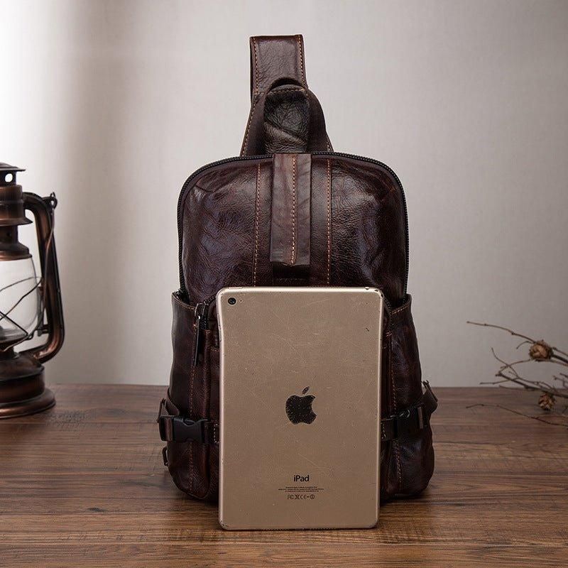 Sac À Bandoulière Cuir Véritable Vintage