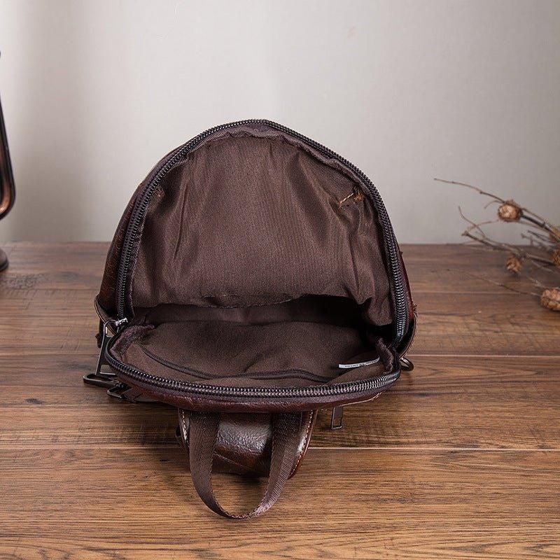 Sac À Bandoulière Cuir Véritable Vintage