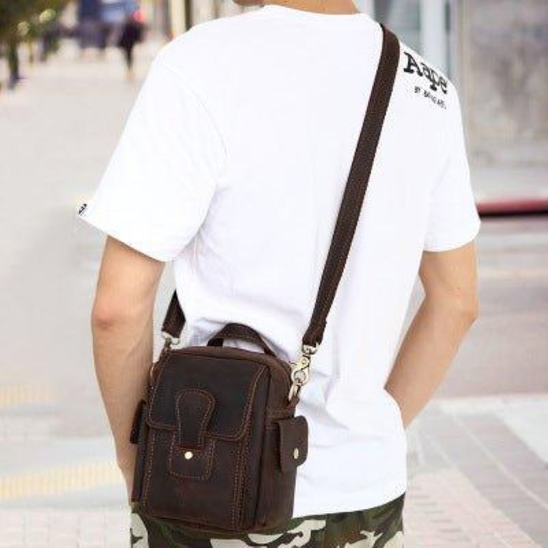 Sac À Bandoulière Messager Cuir Pour Hommes