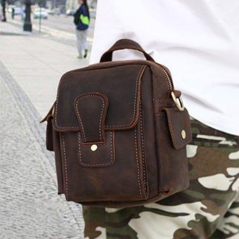 Sac À Bandoulière Messager Cuir Pour Hommes