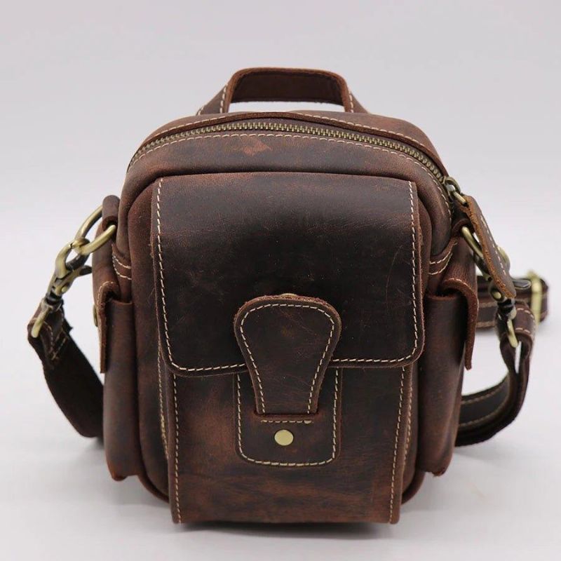 Sac À Bandoulière Messager Cuir Pour Hommes