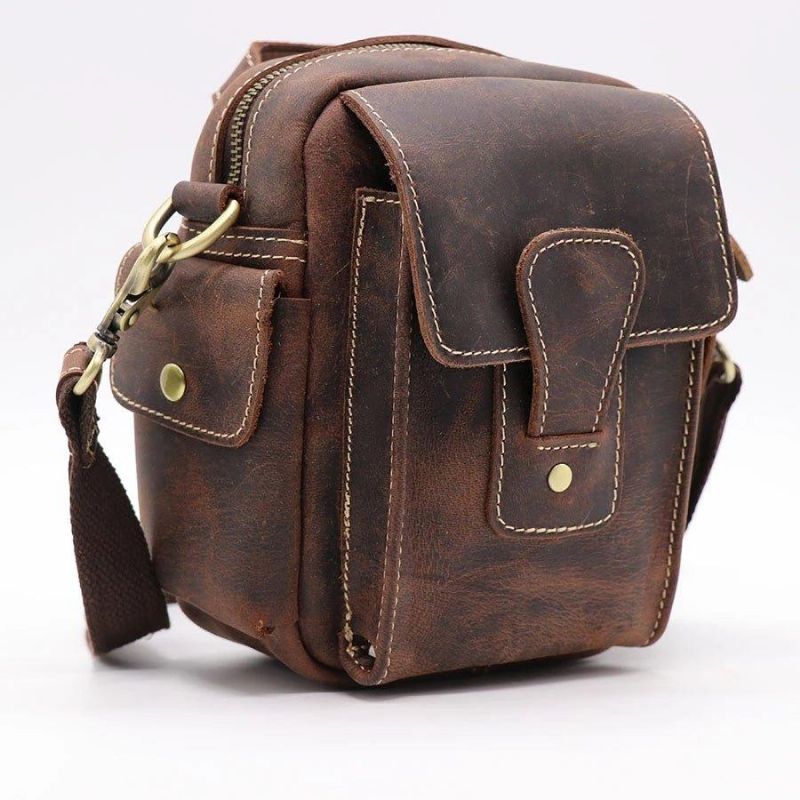 Sac À Bandoulière Messager Cuir Pour Hommes