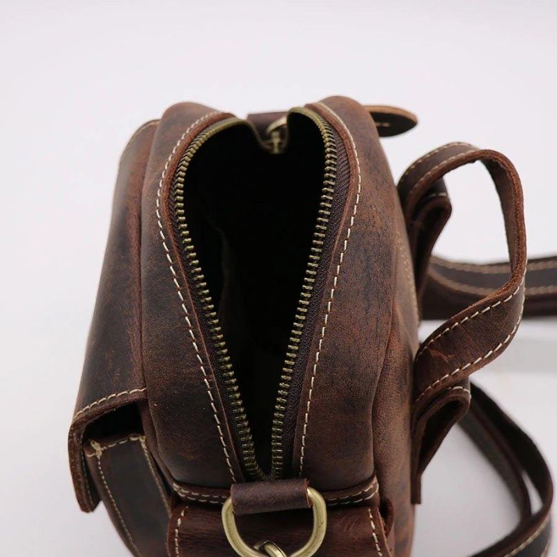 Sac À Bandoulière Messager Cuir Pour Hommes