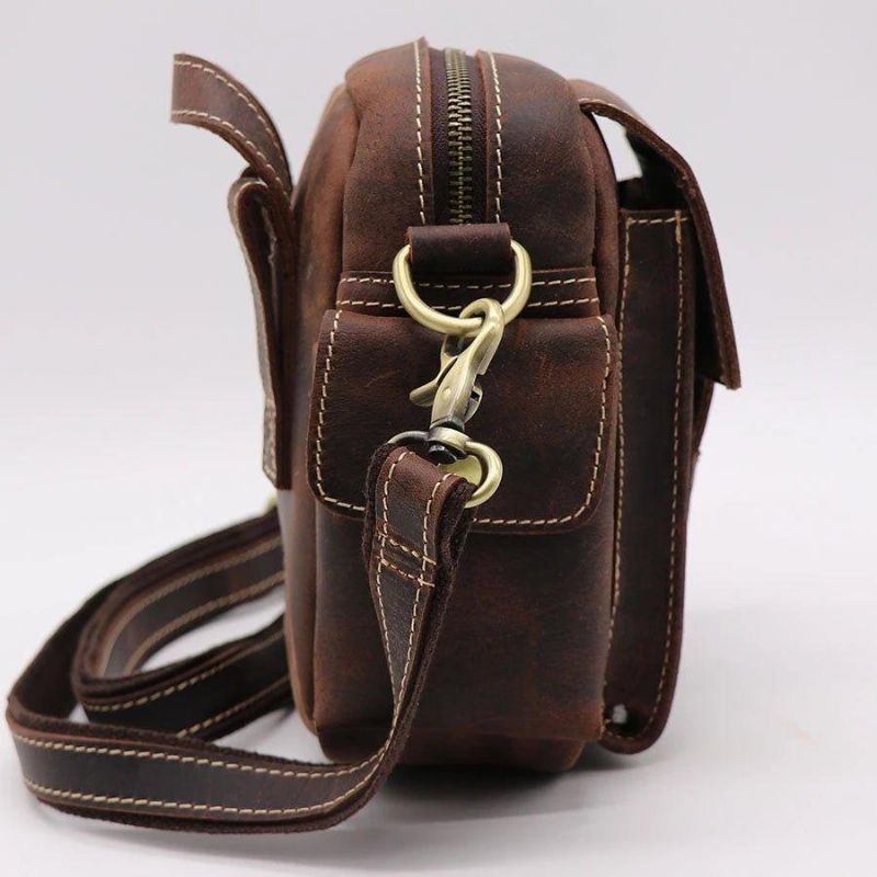 Sac À Bandoulière Messager Cuir Pour Hommes