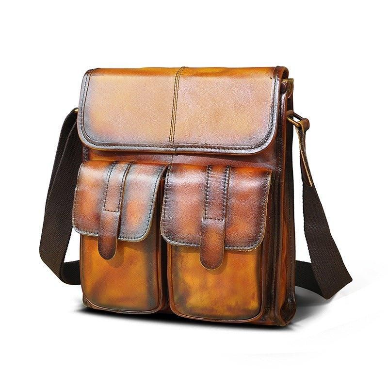 Sac À Bandoulière Messager Cuir Véritable Vintage