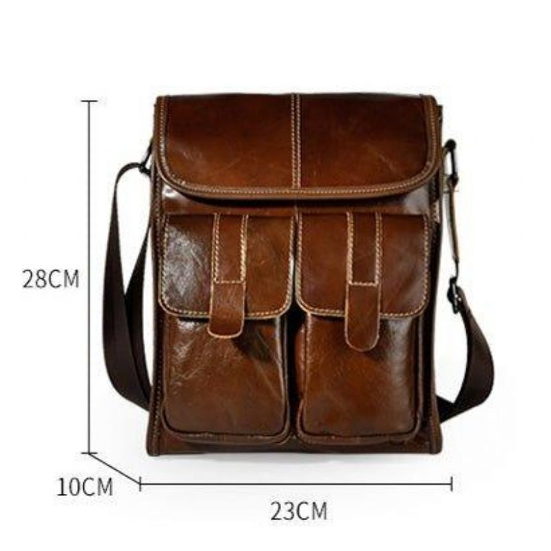 Sac À Bandoulière Messager Cuir Véritable Vintage