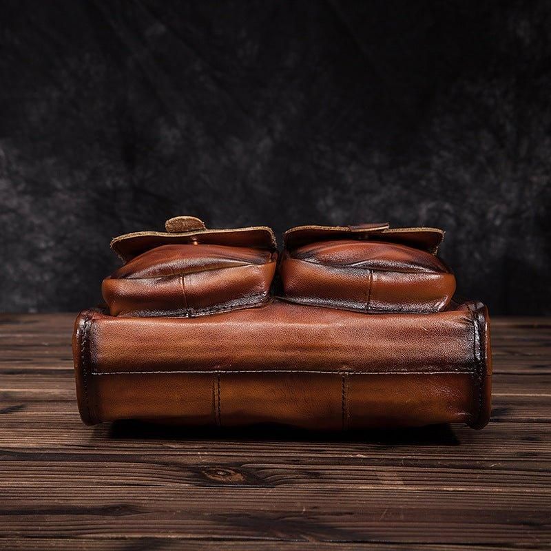 Sac À Bandoulière Messager Cuir Véritable Vintage