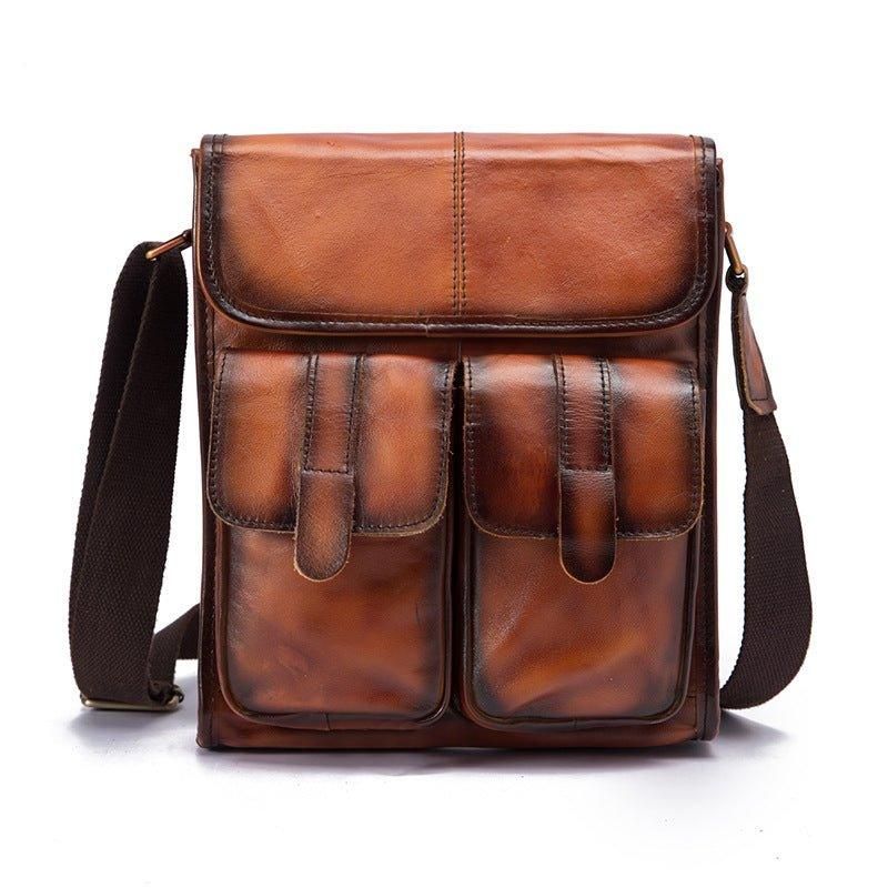Sac À Bandoulière Messager Cuir Véritable Vintage