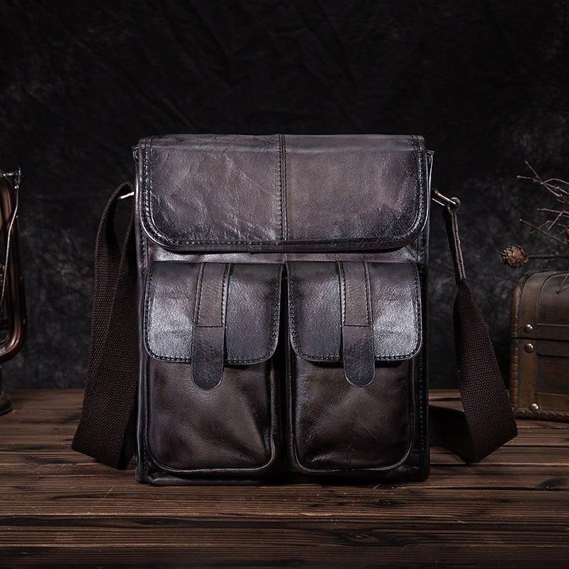 Sac À Bandoulière Messager Cuir Véritable Vintage