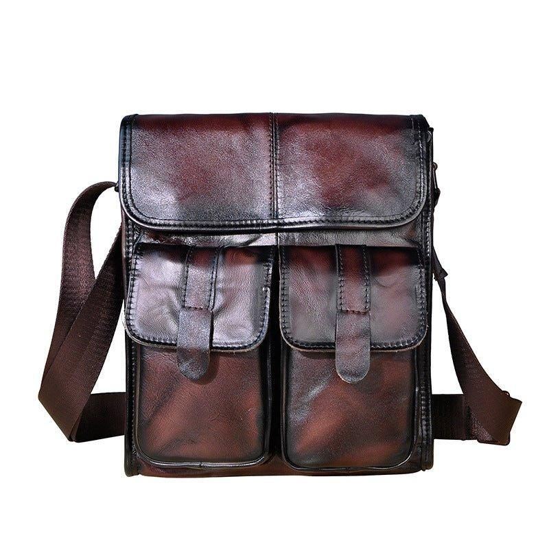 Sac À Bandoulière Messager Cuir Véritable Vintage