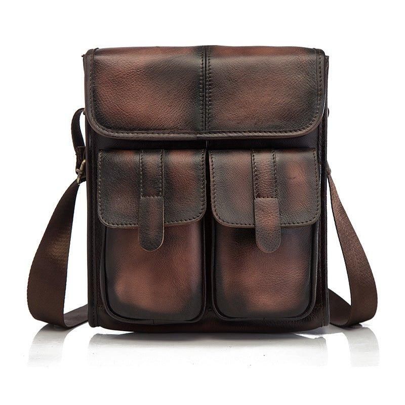 Sac À Bandoulière Messager Cuir Véritable Vintage
