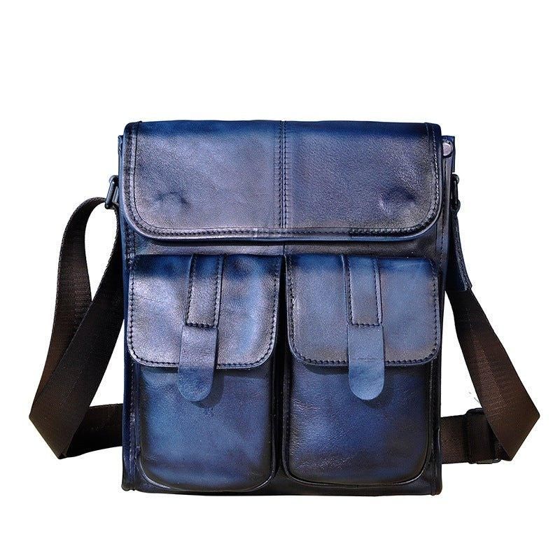 Sac À Bandoulière Messager Cuir Véritable Vintage