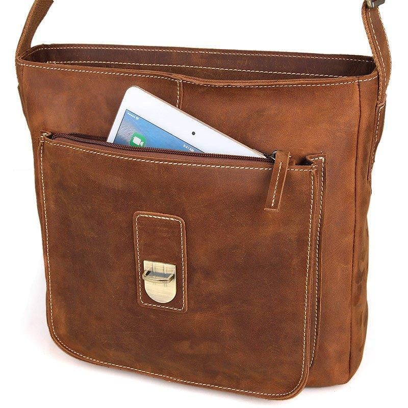 Sac Bandoulière Messager Cuir Vintage
