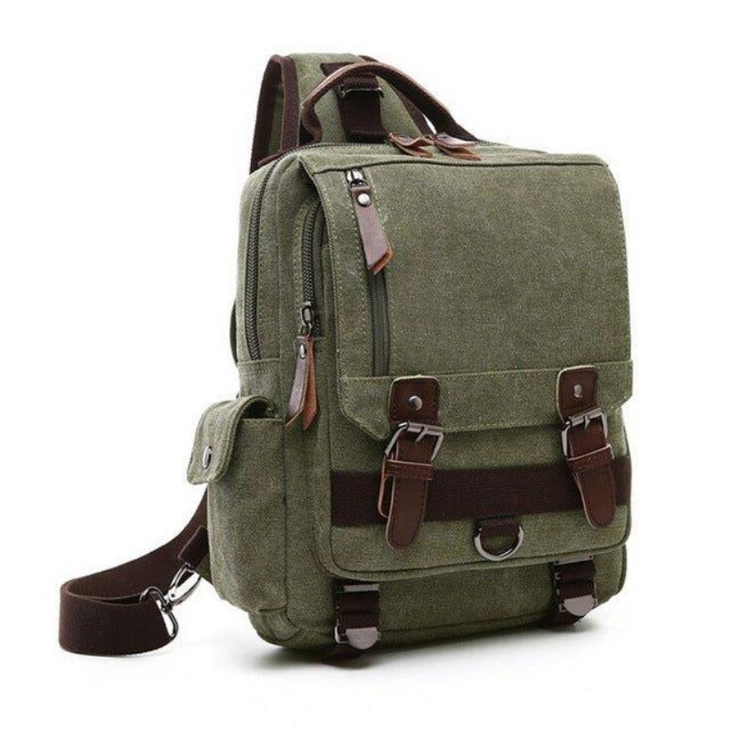 Sac À Bandoulière Messager Toile Vintage