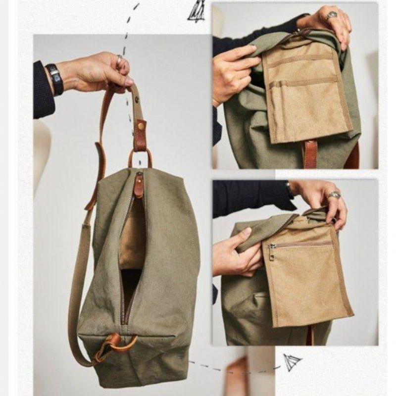Sac À Bandoulière Toile Pour Hommes