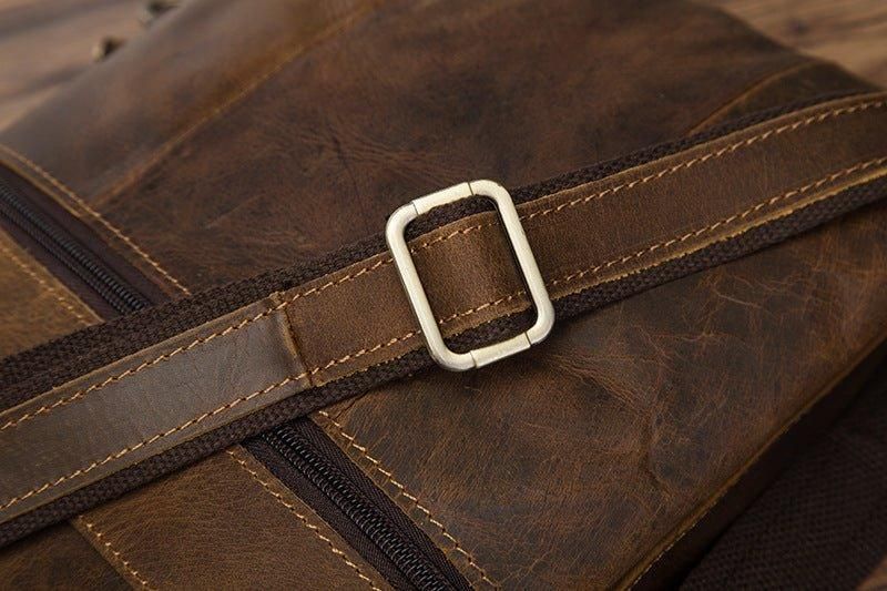 Sac À Bandoulière Vintage Cuir Véritable Pour Hommes
