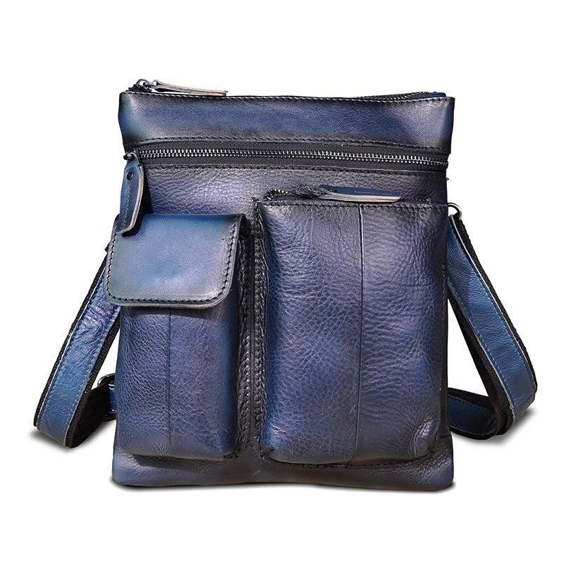 Sac À Bandoulière Vintage Cuir Véritable Pour Hommes