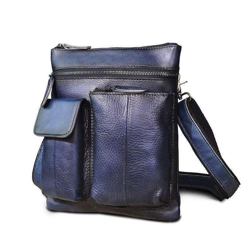 Sac À Bandoulière Vintage Cuir Véritable Pour Hommes